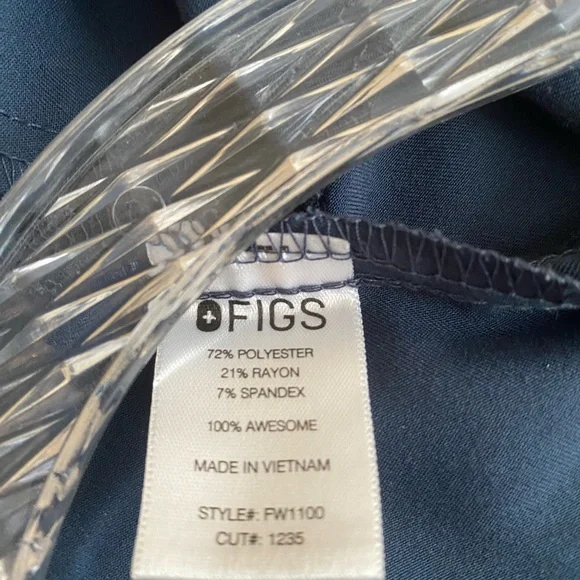 Figs Technical Collection Blue Scrub Top L - Picture 6 of 8